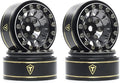 TREAL 1.0 Beadlock Wheels 12 Spokes Classic Rims (4P) for SCX24 AX24 FCX24 TRX4M 1/24 1/18 Crawler Car-Type I(Gray)