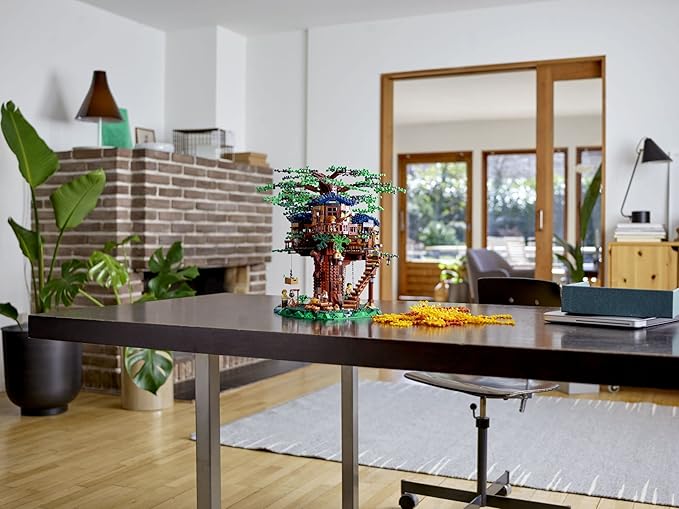 LEGO Ideas Tree House 21318 Model Construction Set for 16 Plus Year Olds with 3 Cabins Interchangeable Leaves Minifigures and a Bird Figure