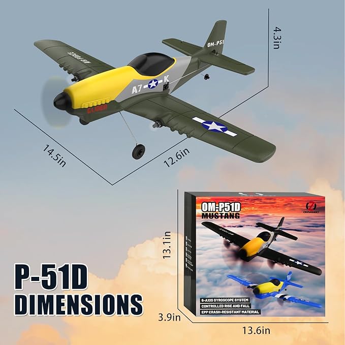 RC Plane3 Channel RC Jet Plane with 2.4GHz Remote Control 6-Axis Gyro Drone for Kids 8-12 &amp Adults Beginner-Friendly Outdoor Remote Control Airplane Rechargeable Battery Easy to Fly