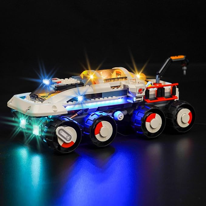 Upgraded Led Light Kit for Lego Command Rover and Crane Loader Building Set Compatible with Lego 60432 (Model Not Included)