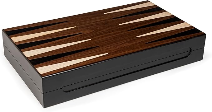 Spin Master Games Legacy Deluxe Wooden Backgammon Classic 2-Player Original Board Game Set with Cups and Dice for Kids and Adults Aged 8 and up