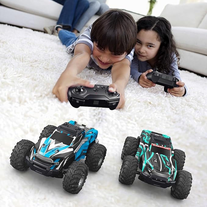 Remote Control Car for boys 1:16 Scale All Terrain RC CarsHigh Speed 25Km/h Fast Car with Colorful Led Light and spray 2x1300mAh Rechargeable Battery RC Truck Toy Car Gift for Teen Boys Girl Kids