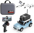 WLtoys Mini RC Car 1:64 Scale FPV RC Drift Car with 720P HD Camera 2.4GHz Transmitter and WiFi App Control with Gyro First Person Perspective Mini Racing Toys for Hobby RC(Blue)