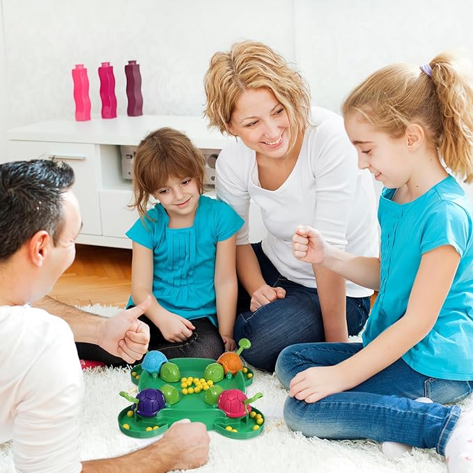 Turtle Board Game: Hungry Board Game for Kids - Table Bean Chessboard Pre-School Early Educational Toys for 4-2 Players Ages 2+