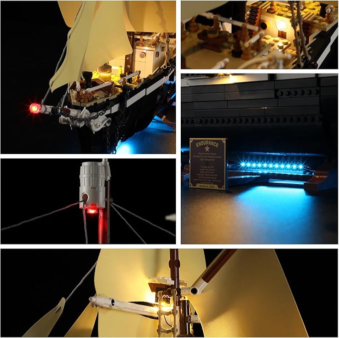 YEABRICKS LED Light for 10335 Icons The Endurance Ship Building Blocks Model (Building Set NOT Included)