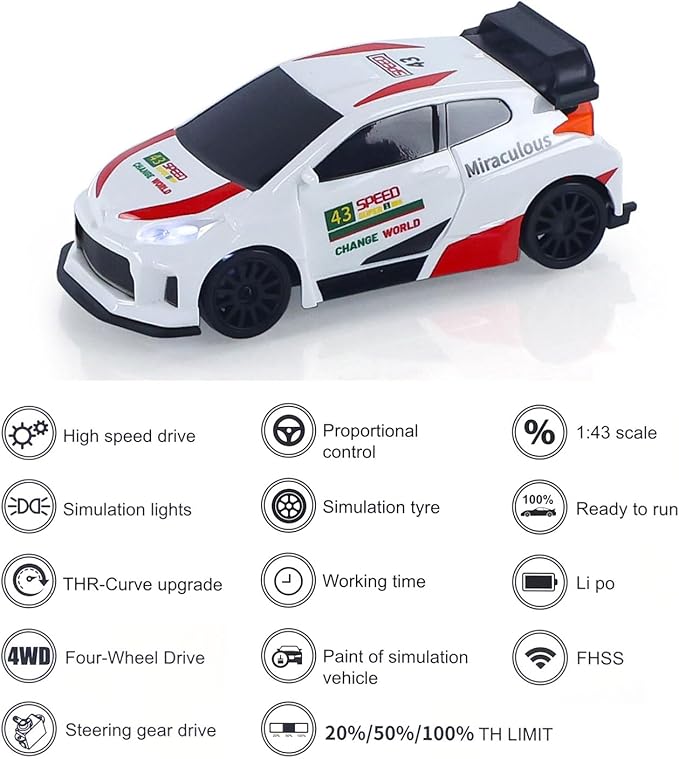 TOUCAN RC HOBBY US in Stock 1/43 High Speed RC Racing Car Polo Radio Controlled Drift Vehicle 4WD RTR Mini Model 2.4G Radio Battery Gifts