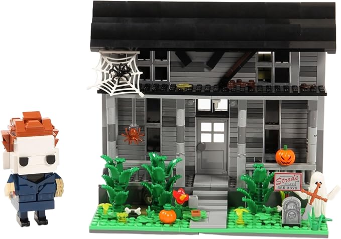 Halloween Movie Building Set – Horror House &amp Figure Toy Building Blocks Compatible with Lego Collectible for Horror Fans &amp Adults Creative DIY Display Toy