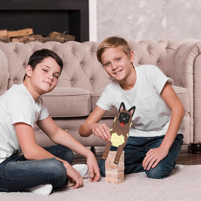 Larcele Micro Building Blocks Set DIY Mini Building Toy Bricks for Age Over 12 Years 1254 Pieces KLJM-02 (German Shepherd Dog)