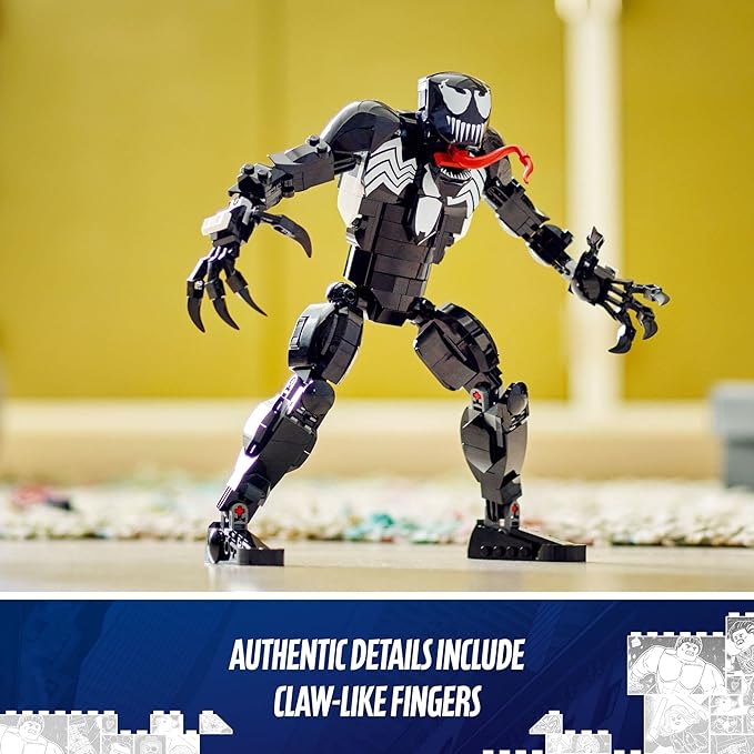 LEGO Marvel Venom Figure 76230 Fully Articulated Super Villain Action Toy Spider-Man Universe Collectible Set Alien Toys for Boys and Girls