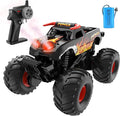 Amphibious Remote Control Car 4WD | Waterproof RC Cars with Dual Spray Mist &amp Led Lights1:16 RC Monster Truck for All Terrain Off-Road Pickup Toys Gifts for Boys/Girls Age 8-12+