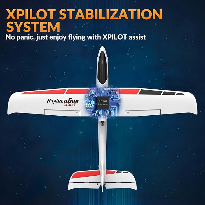 VOLANTEXRC RC Glider Plane 4CH New Version Remote Control Airplane with 6-Axis Gyro for Beginners 3 Flight Modes &amp Aerobatics 2.4G RC Plane for Adults 23.6 * 18.1 inches White