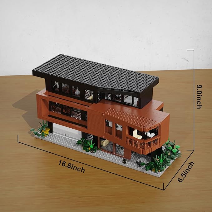 House Building Set Compatible with Lego Architecture Blocks Valentine Romance Films Fans House Creative Present for Adult Halloween Christmas (864 Pcs)