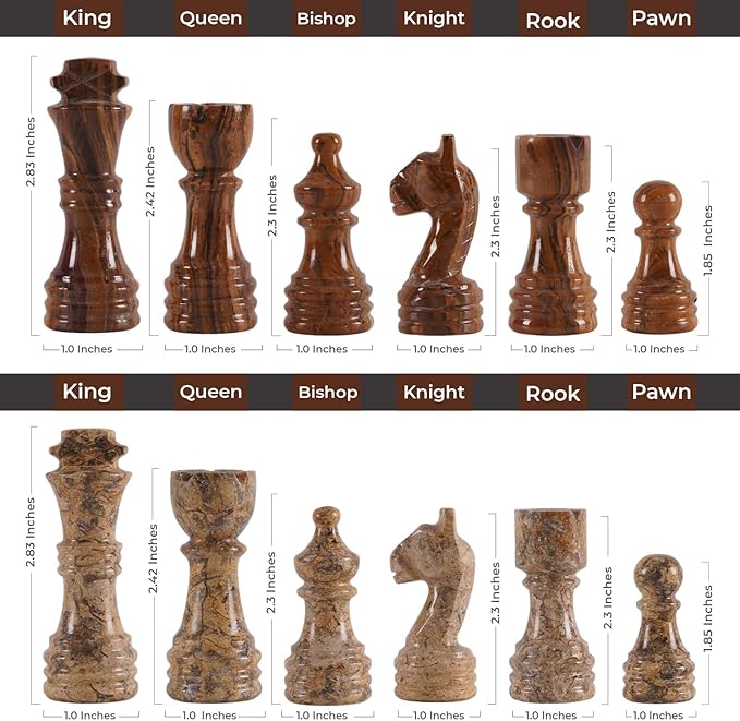 Marble Chess Set for Adults with Complementary Storage Box 15 Coral &amp Red Handmade Chess Board Game with 2 Extra Queens Unique Gift &amp Home Décor