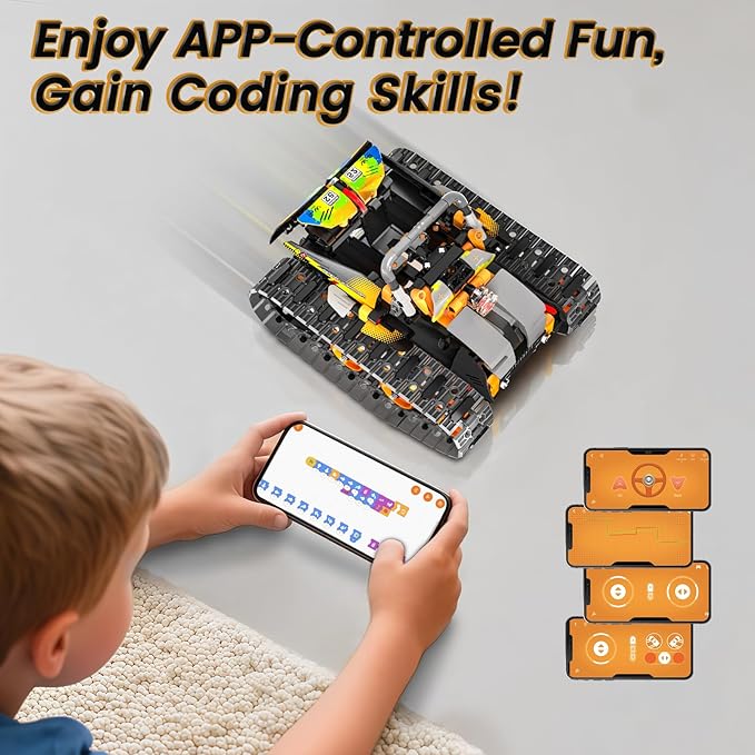 STEM Robot Building Kit with APP / Remote Control 5 in 1 RC Robotic Car Toy for Kids Ages 8-12 Christmas Birthday Gifts for Boys Age 6 7 8 9 10 11 12+ DIY Build Set Educational Science Projects
