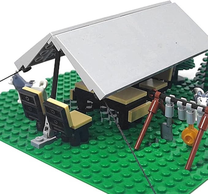 Universal Urban Camping Building Set Outdoor Forest Tent Adventure Toy Can Be Used to Build Tents Bonfires and Camping Can be Used with Lego(Pc106)