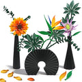 Flowers Building Sets with Leak-Proof Plastic Vases for Building Flowers Compatible with LEGO Botanicals Sunflower Collection Building Toys Home Office Desk Decor Gifts for Women Adults Girlfriend