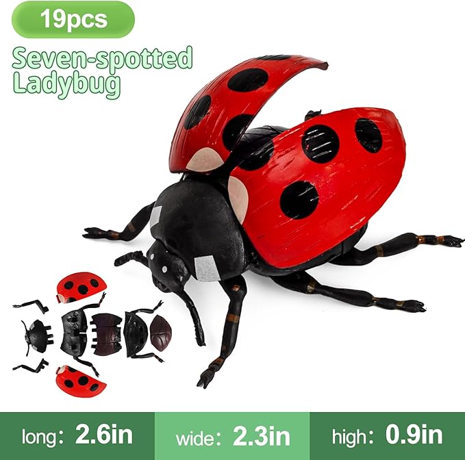7Pcs Lifelike 3D Puzzles for Kids1:1 Replica Insect Building Toys for 5 6 7 8+ Year Old Boys GirlsSlot-Assembly Building BlocksBug Realistic Figures SetEducational Toys Ideal for ClassParty