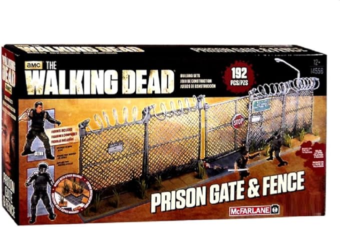 McFarlane Toys The Walking Dead AMC TV Series Prison Gate &amp Fence Building Set #14556 192 pcs