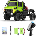 RC Truck 1:18 Scale RC Semi-Truck MN 333 Unimog Off-Road Rock Crawler 4WD Remove Control Trucks RTR Transport Car Alloy Model for Modification Enthusiasts Gifts (Green)