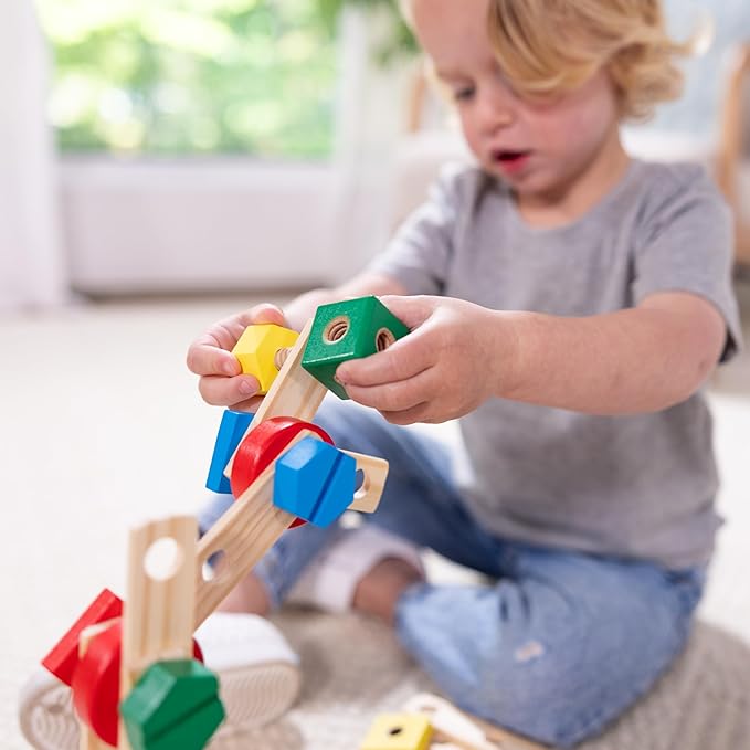 Melissa &amp Doug Wooden Construction Building Set in a Box (48 pcs)