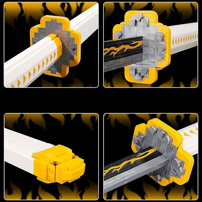 39in Sword Building Block Sets Compatible with Lego Set 956PCS Zentisu Samurial Sword with Scabbard and Stand for Boys Adults 8 9 10 11 12 13 14