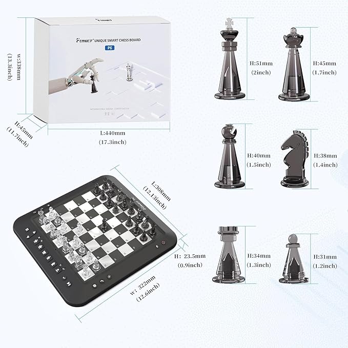 Electronic Chess Set Board Game Computer Chess Game Electronic Chess Set Game Chess Sets Games Lovers for Beginners Great Partner for Play and Practice