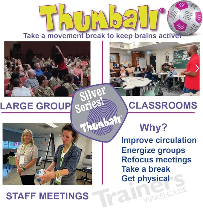 Trainers Warehouse 6 Thumball Collection 32 Prompts for Conversation Team Building Relationship and Training