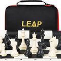 Tournament Chess Set/ 20''x20'' Foldable Silicone Chess Board / 3.75'' King Height Plastic Quadruple Weighted Classic Staunton Pieces/Storage Bag for Beginner Adult