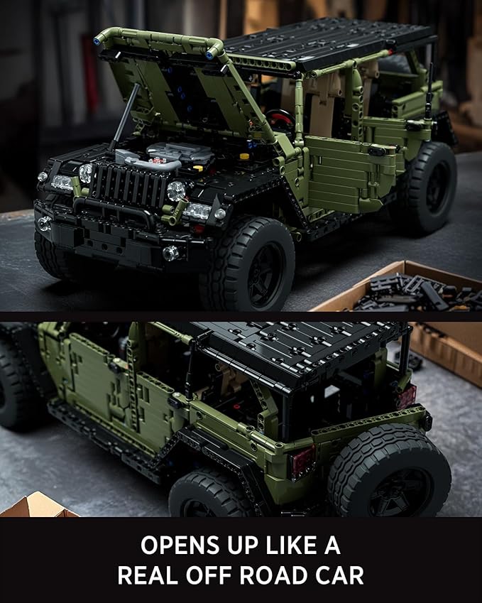 Nifeliz Willis 4x4 Off-Road Car Building Set Military-Style Vehicle Model Set for Adults Ideal Gift for Off-Road Lovers to Display and Collect (2899 PCS NF10324