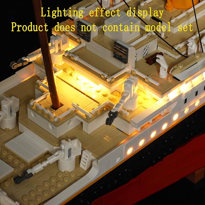 LED Light Kit Compatible with Lego Titanic - Lighting Set for Creator 10294 Building Model (Model Set Not Included)