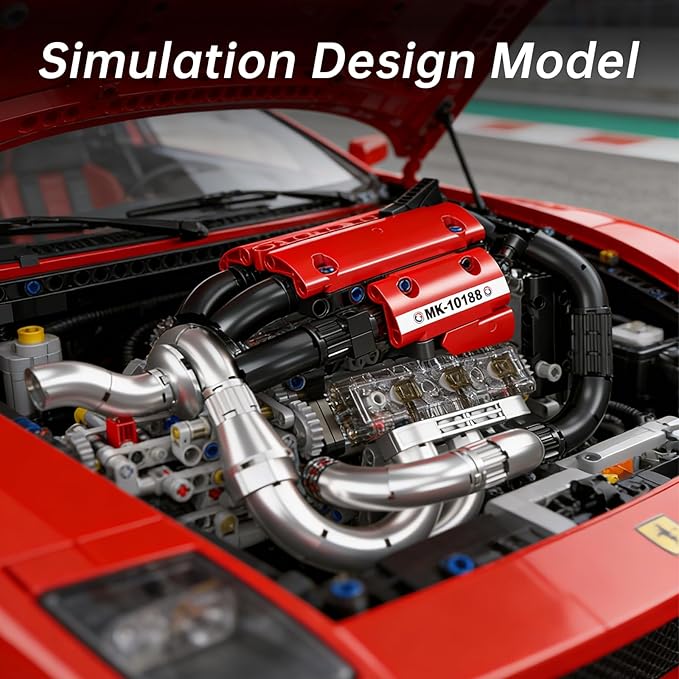 Mould King 10188 Engine Building Kit for Adults Combustion Racing Car Engine Model Kit for Display STEM Building Project for Teens 14+(980 PCS)