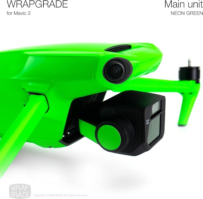 WRAPGRADE Full Skin Stickers for DJI Mavic 3 / Mavic 3 Classic (NEON GREEN)