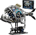 Mechanical Piranha Building Block Kit Hand-Crank Gear Multi-Joint Motion Toy for Boys Girls and Hobbyists Ideal for STEM Classrooms or Gift Giving