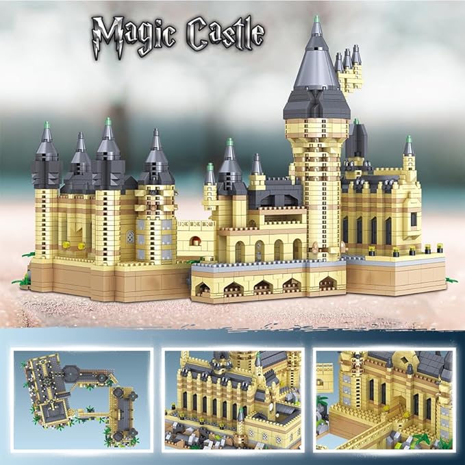 3000+PCS Micro Mini Blocks Magic Castle Building Blocks ToysCreative Ideals Hog Tower Building Sets Best Choice for 14+ Boys Girls or Adults