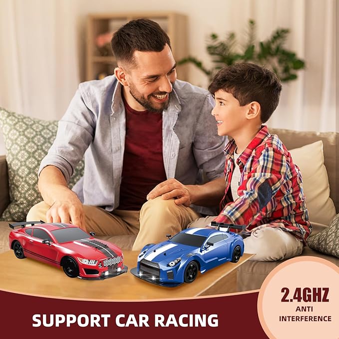 RC Drift Car Drifting RC Car 2.4GHz 1:16 RC Cars 4WD High Speed Remote Control Cars with LED Lights Rechargeable Battery Racing Sport Toy Vehicle for Adults Boys Kids