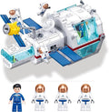 City Space Station Building Set Space Rocket Science Lab Building Kit with 4 Astronaut Minifigures STEM Gift Toys for Boys 6-12 Compatible with Lego Space Shuttle 502 PCS