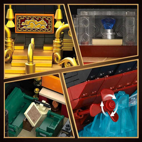 2 in 1 Titanic Building Set Titanic Big Ship Model Building Kit with Lights Bricks and Glacier Compatible with Lego for Adults Men 1928 Pieces STEM Construction Toy for Teens 14+