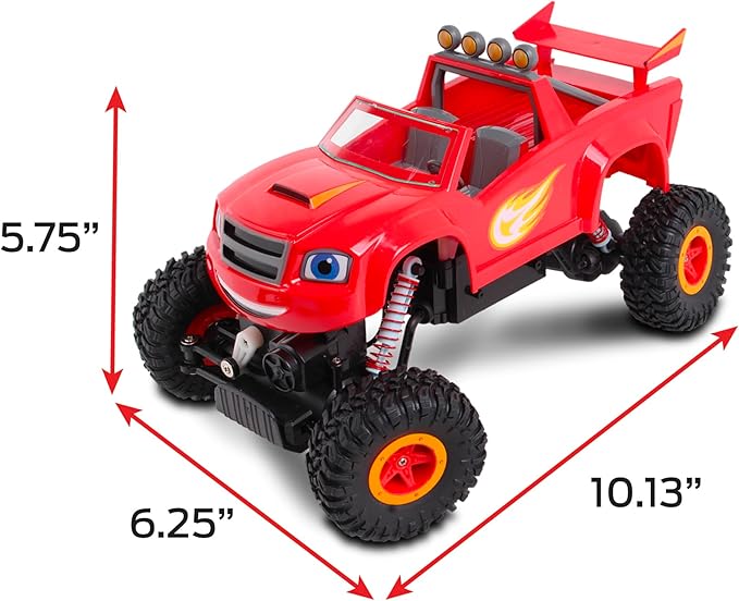 NKOK Blaze &amp The Monster Machines: RC Rock Crawler - Blaze Remote Controlled Monster 4x4 Truck 1:16 Scale 2.4 Ghz Ready to Run (6501) Ages 6+