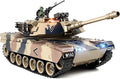1:18 RC Tank that Shoot BBS 2.4G US M1A2 Remote Control Tank Model Truck Toys Army Toy with Smoke Lights Sound and Recoil Military RC Vehicle for Adults and Kids 6+ Years Old
