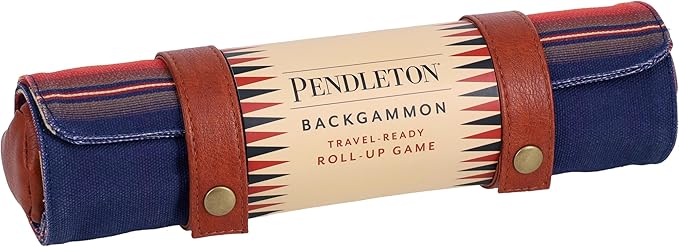 Pendleton Serape Pattern Backgammon - Travel-Ready Roll-Up Game