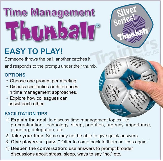 Trainers Warehouse 6 Thumball Collection 32 Prompts for Conversation Team Building Relationship and Training