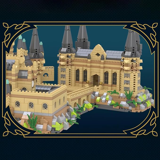 Architecture Harry Castle Micro Building Blocks Set (2929 Pieces) - Architectural Model Toys Gifts for Kid and Adult
