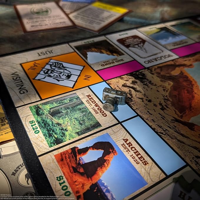 Monopoly National Parks 2020 Edition | Featuring Over 60 National Parks from Across The United States | Iconic Locations Such as Yellowstone Yosemite Grand Canyon and More | Licensed Monopoly Game