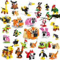 HOGOKIDS 60 Kinds Easter Party Favors for Kids 20 Pack 3-in-1 Animals Building Block Sets for Easter Basket Fillers Goodie Bags Stocking Stuffer Classroom Prizes Birthday Gifts for Boys Girls 6-12+