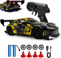 1:24 RC Drift 2.4GHz with LED Light Race Car Toys for Boy Girl 8-12 Years Old Speed Adjustable 25Km/HHigh Speed RC Racing Cars Perfect Toy Gift for Boys &amp Girls (Yellow)
