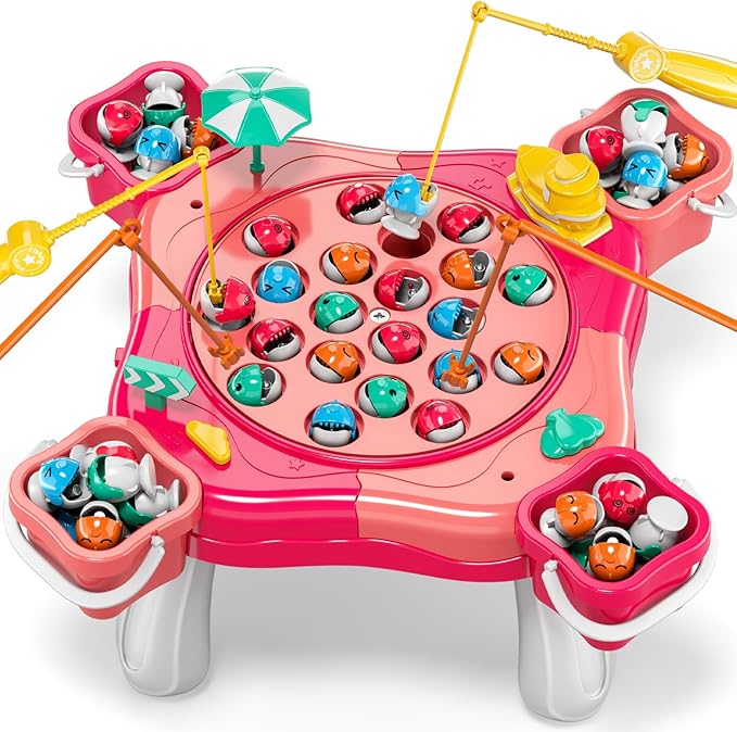 Magnetic Fishing Game for Kids Toddlers 3-5 70 pcs Fishing Toys for Kids Toddlers 3-5 Table Toys Board Game Birthday Gifts for 3 4 5 6 7 8 Years Old Kid Toddler