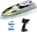 Fast RC Boat for Adults 20KM/H High Speed Remote Control Racing Boats Self-Righting 2 Batteries 20+ Mins 2.4GHz Pool &amp Lake Summer Toys Gifts (Silver)