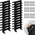 TEYOUYI 24PCS Wall Mount for Any Lego Speed Champions Sets Wall Bracket for Lego Speed of Champions with a Base for The PilotWall Mount for Brick Cars and Figure Black