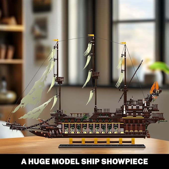 JMBricklayer Pirate Ship Building Sets for Adults 40101 - Large MOC Ship Set Ideal Gifts for Teens Age 14+ Adults who Like Challenging Blocks (Upgraded Version 4364 PCS)