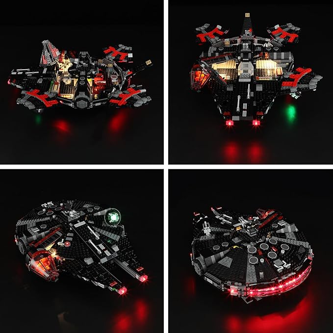 BRIKSMAX Light Kit for Lego The Dark Falcon -Led Lighting Compatible with Lego Star Wars 75389 Building Set- Not Included Lego Set